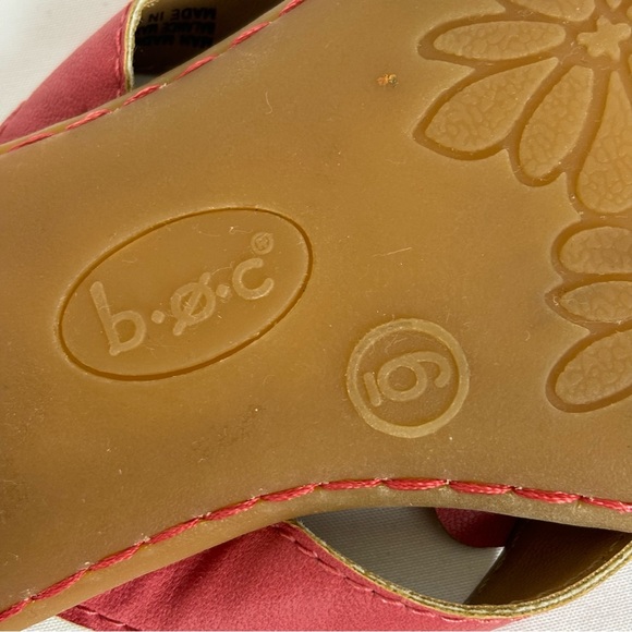 Born of Concept Sandals Low Heel Thong Flip Flop Slides Flower Pink Size 6 - Picture 9 of 12